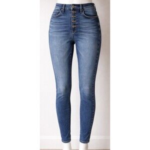AO LA Los Angeles Womens Blue Denim Jeans Size 28 High Rise Slim Fit